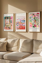 Wallity Artvmodel1-Ahsap Conjunto de 3 Pinturas Decorativas Enmarcadas Multicolor